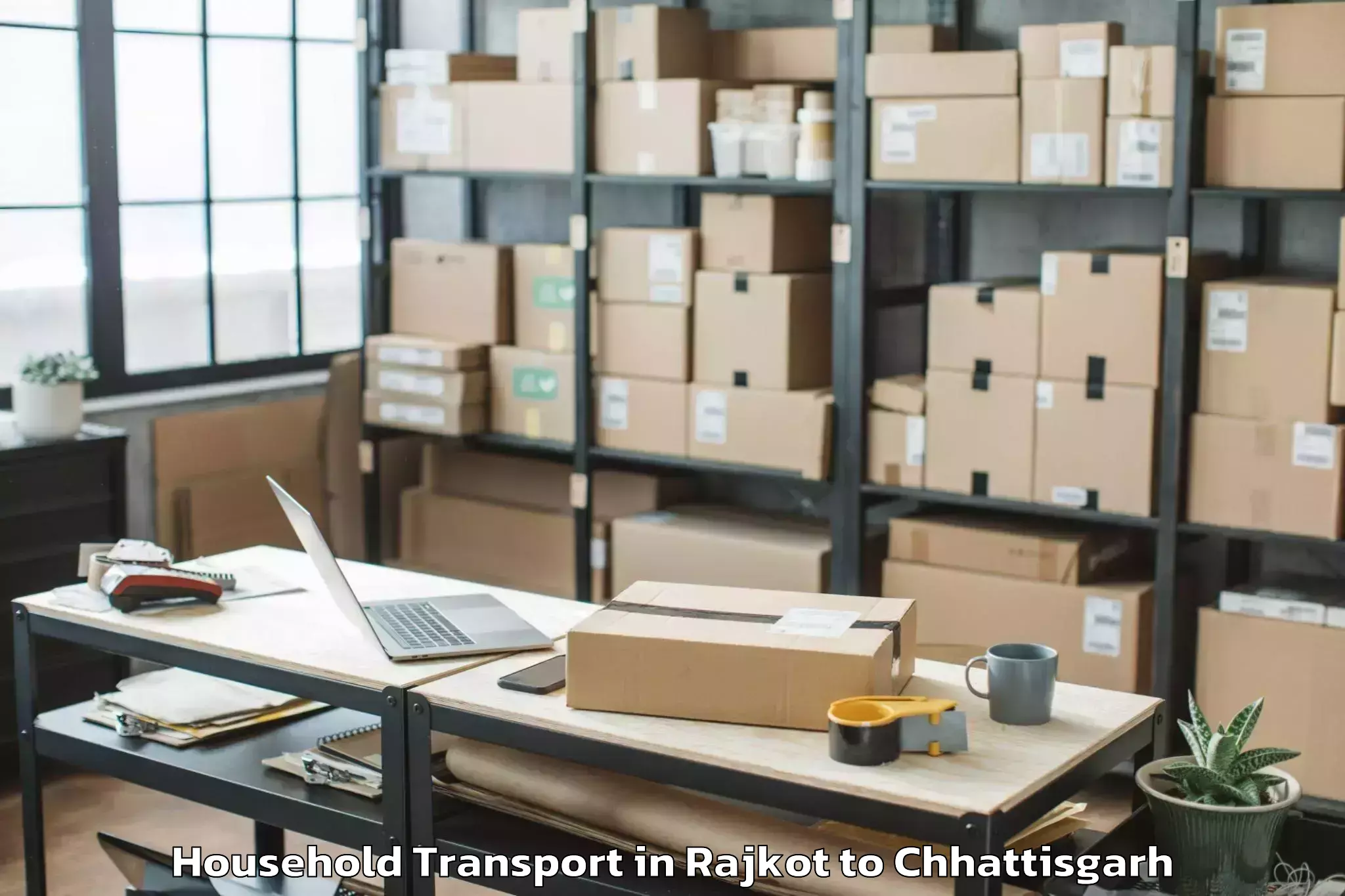 Professional Rajkot to Bagbahra Household Transport